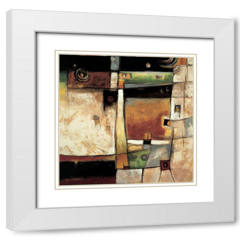 Construct I White Modern Wood Framed Art Print with Double Matting by Parsons, Jonathan