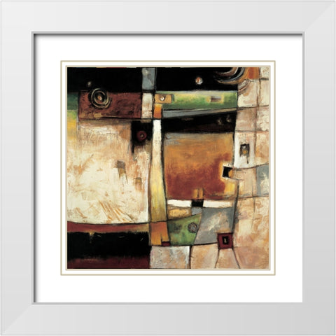 Construct I White Modern Wood Framed Art Print with Double Matting by Parsons, Jonathan
