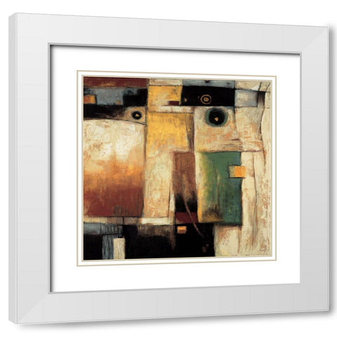 Construct II White Modern Wood Framed Art Print with Double Matting by Parsons, Jonathan