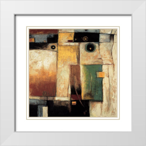 Construct II White Modern Wood Framed Art Print with Double Matting by Parsons, Jonathan