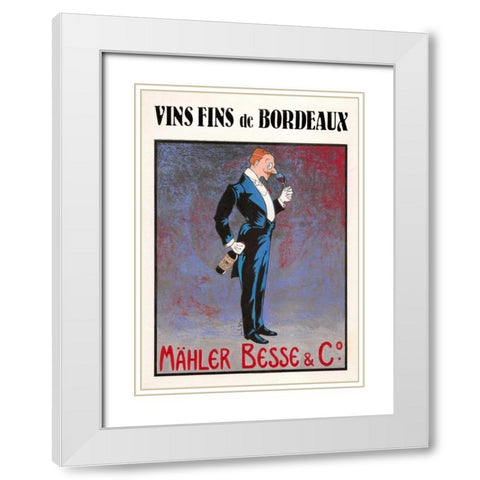 Monocle White Modern Wood Framed Art Print with Double Matting by Got, Jean-Pierre