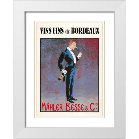 Monocle White Modern Wood Framed Art Print with Double Matting by Got, Jean-Pierre