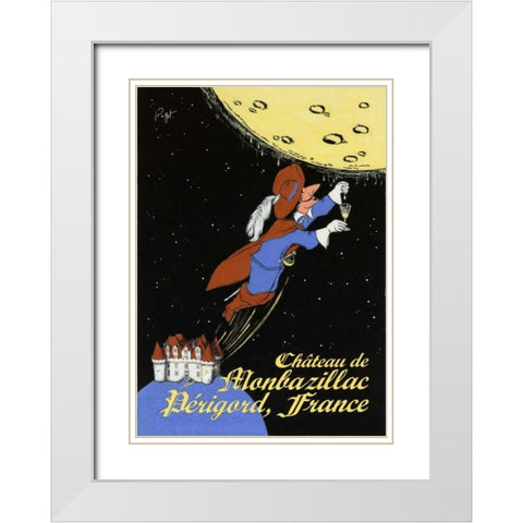 Vendanges de Lune White Modern Wood Framed Art Print with Double Matting by Got, Jean-Pierre