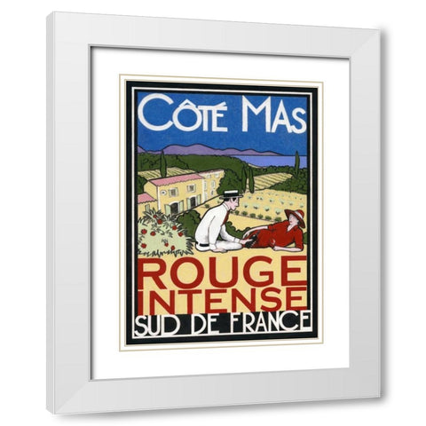 Rouge Intense White Modern Wood Framed Art Print with Double Matting by Got, Jean-Pierre