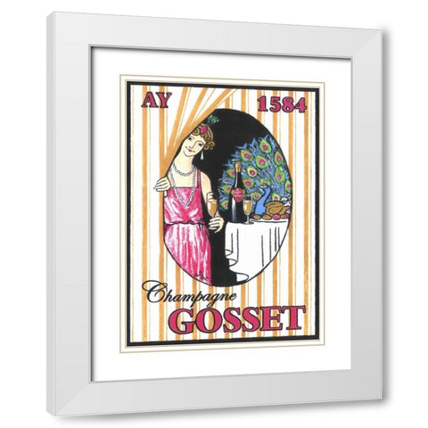 Lever de rideau White Modern Wood Framed Art Print with Double Matting by Got, Jean-Pierre