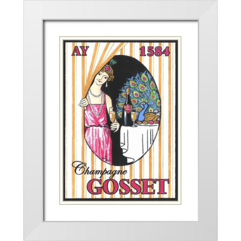 Lever de rideau White Modern Wood Framed Art Print with Double Matting by Got, Jean-Pierre