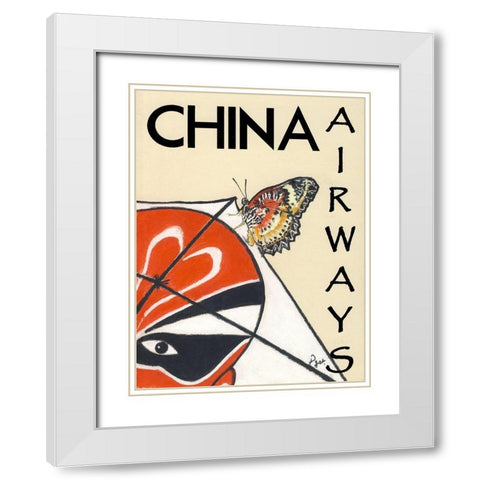 China Airways White Modern Wood Framed Art Print with Double Matting by Got, Jean Pierre