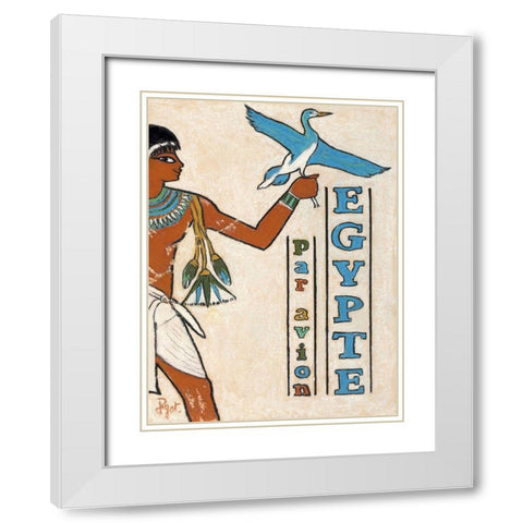 Egypte par avion White Modern Wood Framed Art Print with Double Matting by Got, Jean Pierre