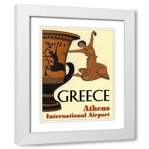 Greece Athens Airport  White Modern Wood Framed Art Print with Double Matting by Got, Jean Pierre