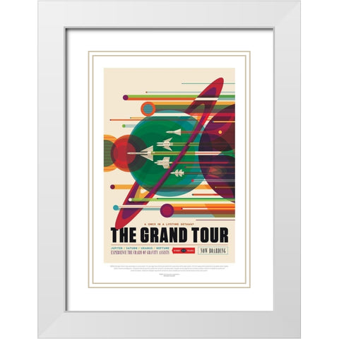 Grand_Tour White Modern Wood Framed Art Print with Double Matting by JPL