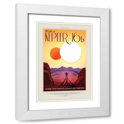 Relax On Kepler White Modern Wood Framed Art Print with Double Matting by JPL