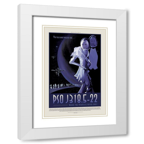 Where The Night Life Never End White Modern Wood Framed Art Print with Double Matting by JPL