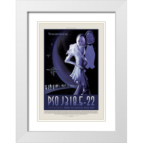 Where The Night Life Never End White Modern Wood Framed Art Print with Double Matting by JPL