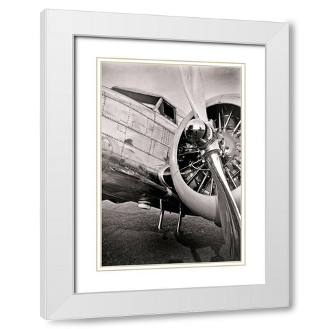 Lockheed 12A Electra Junior White Modern Wood Framed Art Print with Double Matting by Slemp, John