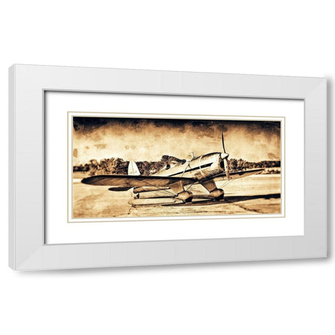 Mono Plane I White Modern Wood Framed Art Print with Double Matting by Slemp, John