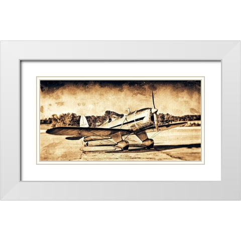 Mono Plane I White Modern Wood Framed Art Print with Double Matting by Slemp, John