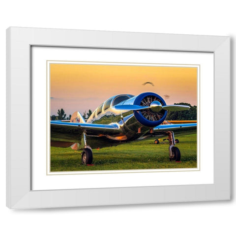 New Day White Modern Wood Framed Art Print with Double Matting by Slemp, John