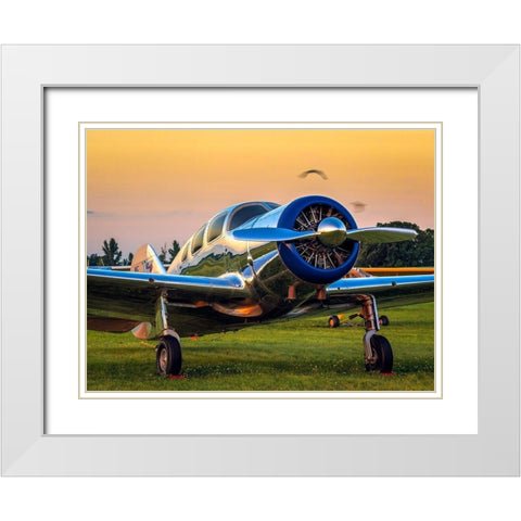 New Day White Modern Wood Framed Art Print with Double Matting by Slemp, John