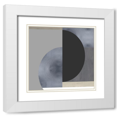 Balanced I White Modern Wood Framed Art Print with Double Matting by Thompson, Justin