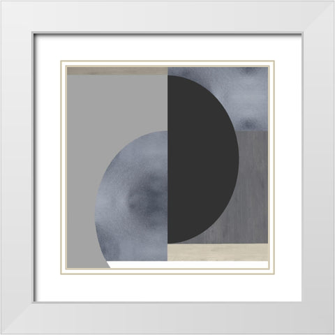 Balanced I White Modern Wood Framed Art Print with Double Matting by Thompson, Justin