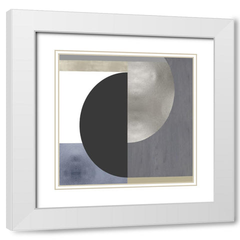 Balanced II White Modern Wood Framed Art Print with Double Matting by Thompson, Justin
