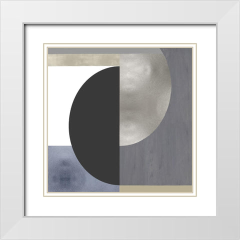 Balanced II White Modern Wood Framed Art Print with Double Matting by Thompson, Justin