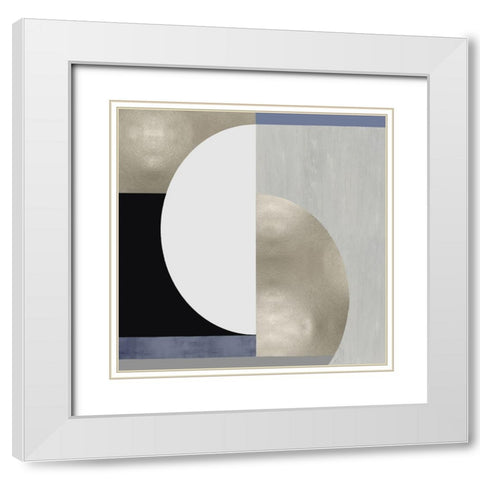 Synthesis II White Modern Wood Framed Art Print with Double Matting by Thompson, Justin
