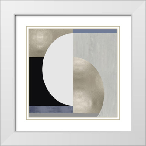 Synthesis II White Modern Wood Framed Art Print with Double Matting by Thompson, Justin