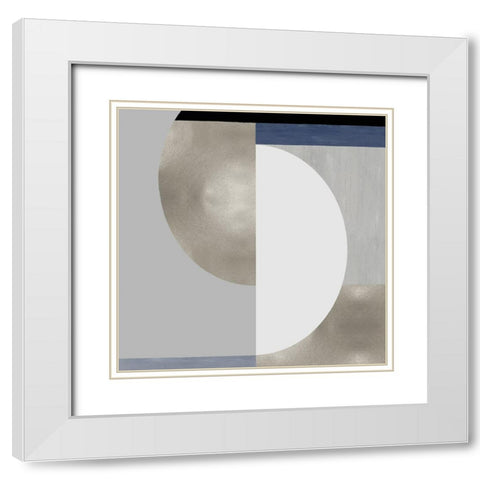 Synthesis III White Modern Wood Framed Art Print with Double Matting by Thompson, Justin