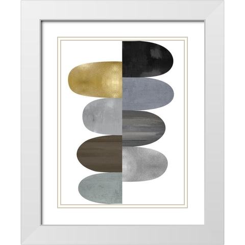 Engaged II White Modern Wood Framed Art Print with Double Matting by Thompson, Justin