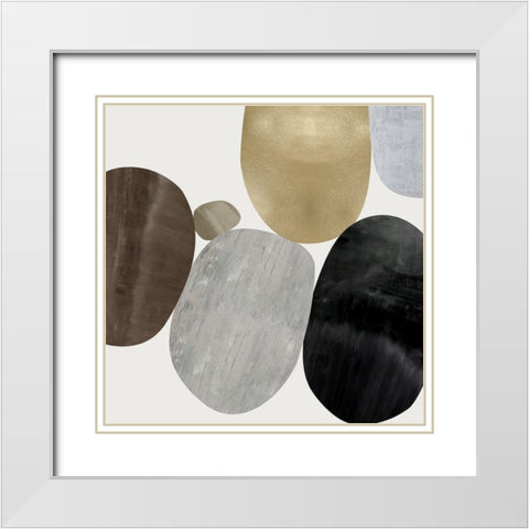 Mingle I White Modern Wood Framed Art Print with Double Matting by Thompson, Justin