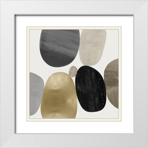 Mingle II White Modern Wood Framed Art Print with Double Matting by Thompson, Justin