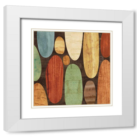 Hangin I White Modern Wood Framed Art Print with Double Matting by Thompson, Justin