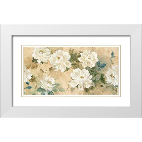 White Petals White Modern Wood Framed Art Print with Double Matting by Wilcox, Jil
