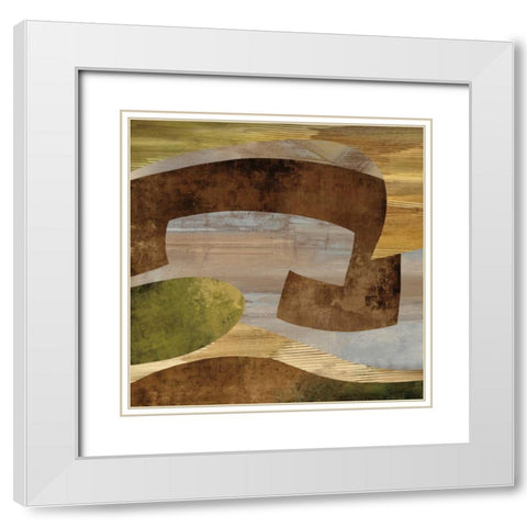 Conjunction I White Modern Wood Framed Art Print with Double Matting by Baker, Kevin