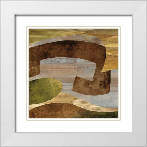 Conjunction I White Modern Wood Framed Art Print with Double Matting by Baker, Kevin