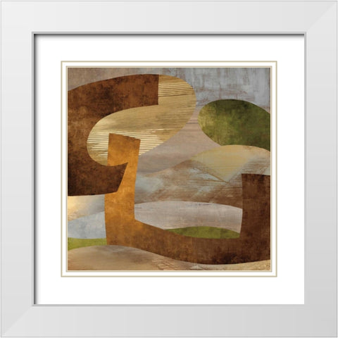 Conjunction II White Modern Wood Framed Art Print with Double Matting by Baker, Kevin