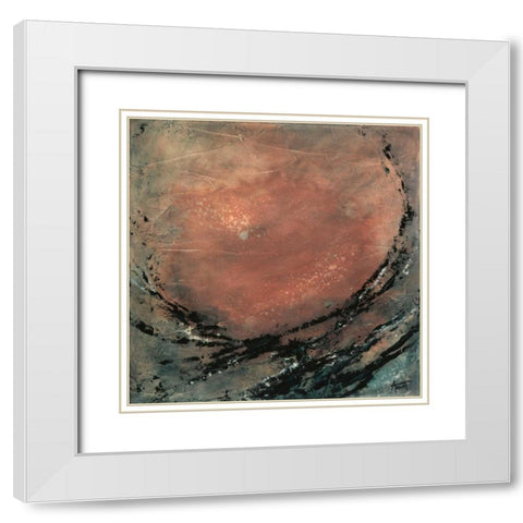 Desert Moon White Modern Wood Framed Art Print with Double Matting by Abbott, Kimberly
