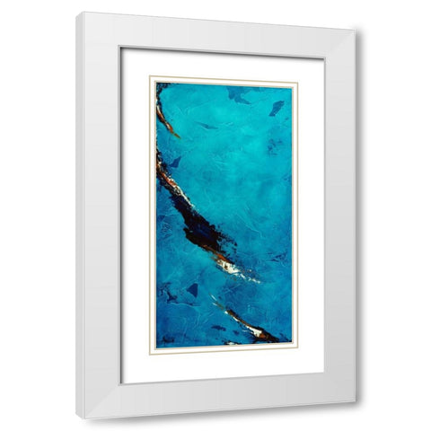Landslide White Modern Wood Framed Art Print with Double Matting by Abbott, Kimberly