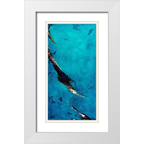 Landslide White Modern Wood Framed Art Print with Double Matting by Abbott, Kimberly