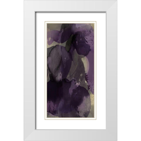 Cascade Amethyst Triptych I White Modern Wood Framed Art Print with Double Matting by Jett, Kristina