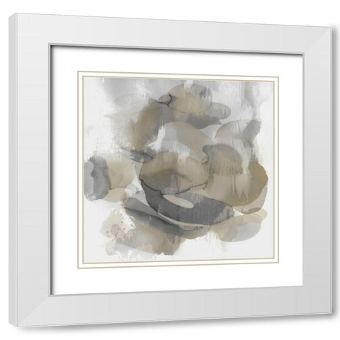 Neutral Flow II White Modern Wood Framed Art Print with Double Matting by Jett, Kristina