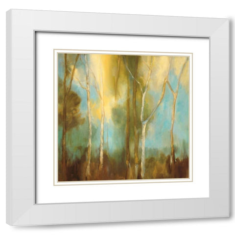 Bare Trees I White Modern Wood Framed Art Print with Double Matting by Mitchell, Kristi