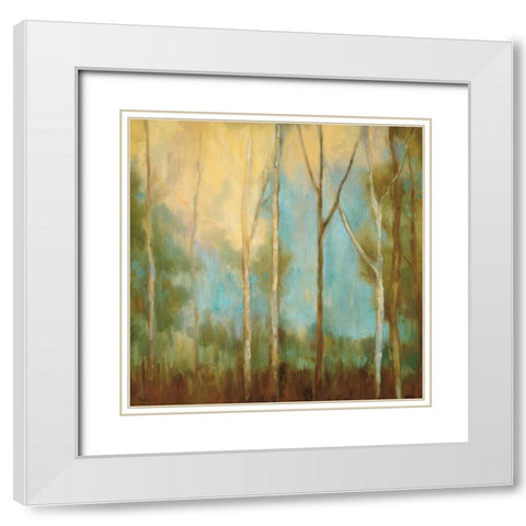 Bare Trees II White Modern Wood Framed Art Print with Double Matting by Mitchell, Kristi
