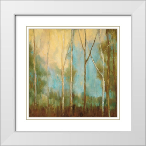 Bare Trees II White Modern Wood Framed Art Print with Double Matting by Mitchell, Kristi