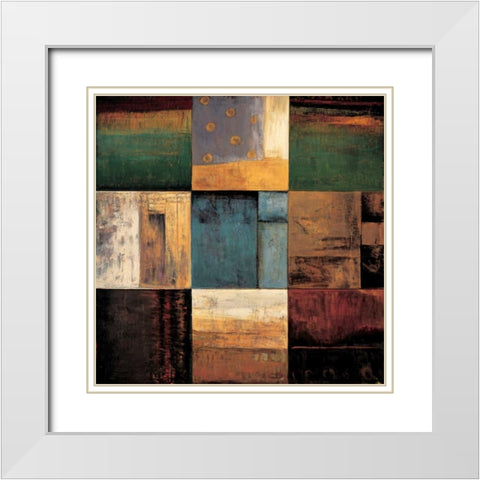 Diversified I White Modern Wood Framed Art Print with Double Matting by Morrison, Kurt