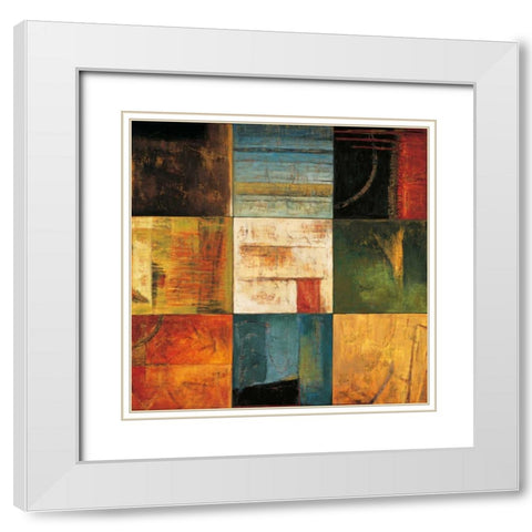 Diversified II White Modern Wood Framed Art Print with Double Matting by Morrison, Kurt
