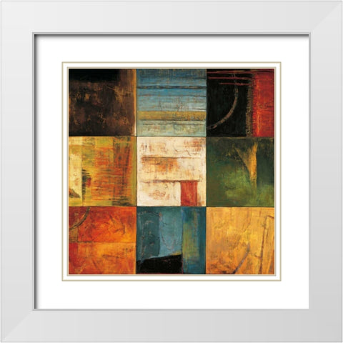 Diversified II White Modern Wood Framed Art Print with Double Matting by Morrison, Kurt