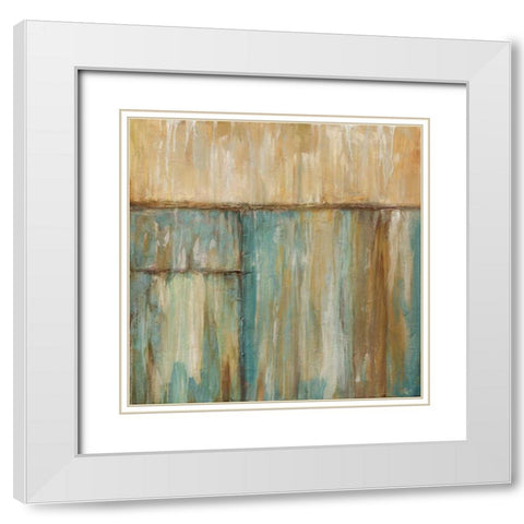 Blue Hue White Modern Wood Framed Art Print with Double Matting by Morrison, Kurt