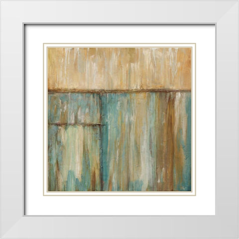 Blue Hue White Modern Wood Framed Art Print with Double Matting by Morrison, Kurt